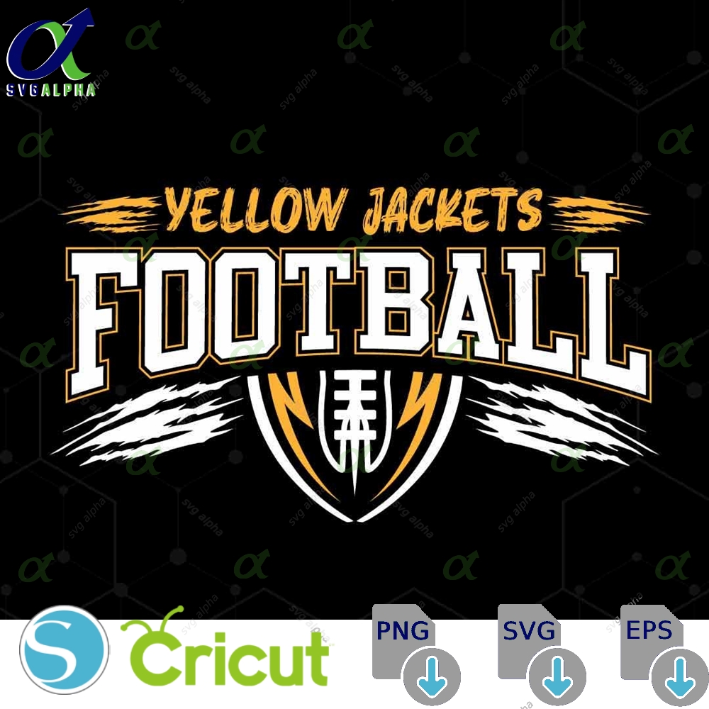 Yellow Jackets Mascot Svg Png Yellow Jackets Football Svg Varsity Yellow Jackets Shirt School Spirit Mascot Football Cheer Football Mom